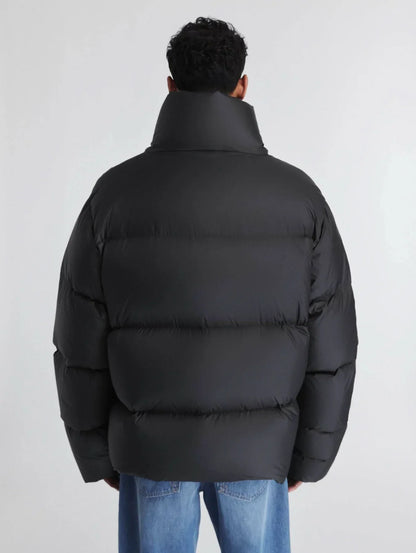 Black Roll Neck Puffer Jacket