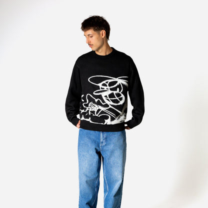 C.R.E.A.M KNIT CREWNECK - BLACK