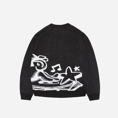 C.R.E.A.M KNIT CREWNECK - BLACK